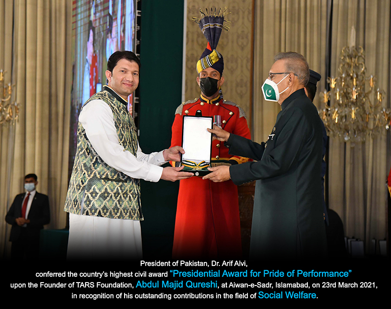 Receiving award